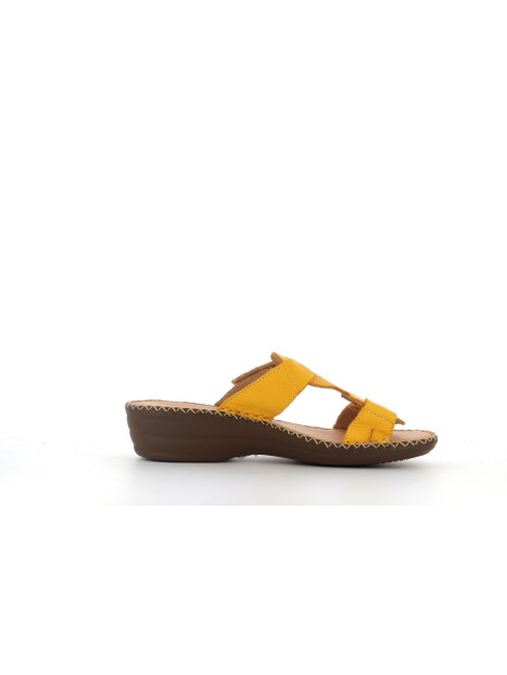 Mules Femme Chattawak - Semelle Intérieure En Cuir - Boucle Décorative - Couleur Jaune - Taille 39 - 9