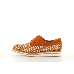 richelieu marron en cuir