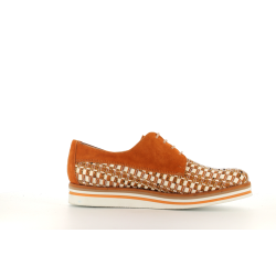 richelieu marron en cuir