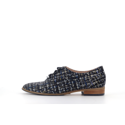 derby bleu en cuir