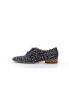 derby bleu en cuir