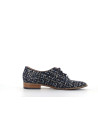 derby bleu en cuir