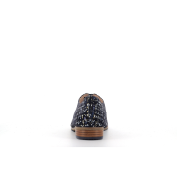 derby bleu en cuir