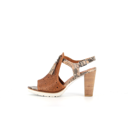 talon marron en cuir