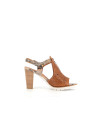 talon marron en cuir