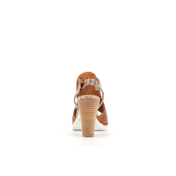 talon marron en cuir