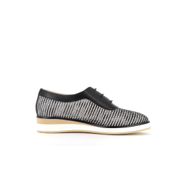derby noir en cuir