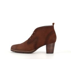 derby a talon marron en cuir