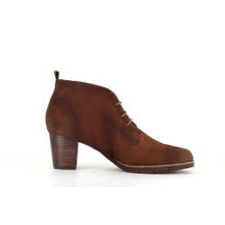 derby a talon marron en cuir