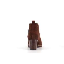 derby a talon marron en cuir