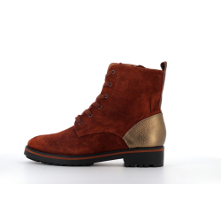 bottine marron en cuir