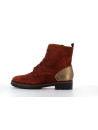 bottine marron en cuir