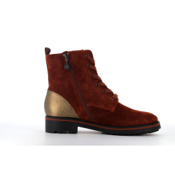 bottine marron en cuir