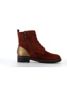 bottine marron en cuir