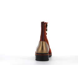 bottine marron en cuir