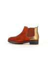 bottine marron en cuir