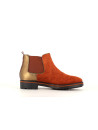 bottine marron en cuir