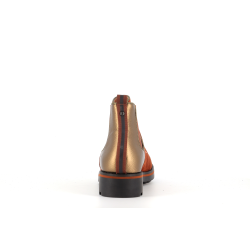 bottine marron en cuir