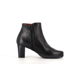 bottine noir en cuir