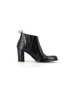 bottine noir en cuir