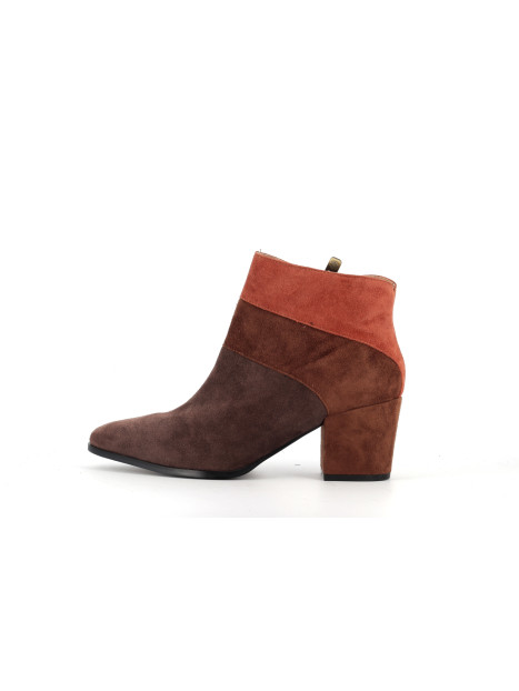 bottine marron en cuir