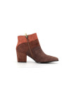 bottine marron en cuir