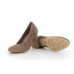 Derby Perlato beige en cuir