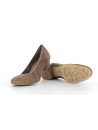 Derby Perlato beige en cuir