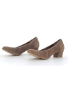 Derby Perlato beige en cuir